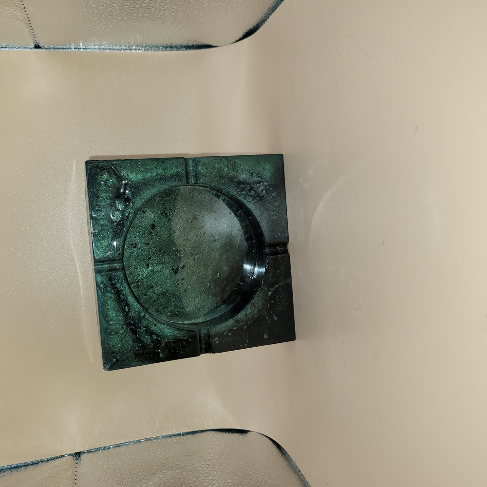 Hand Crafted Forest Green Glass Display